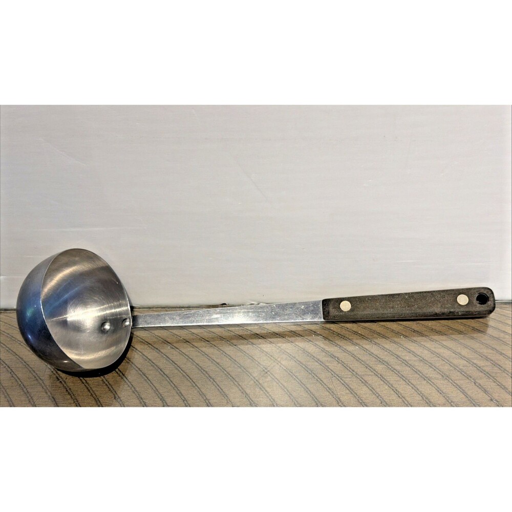Flint Arrowhead Stainless Steel Ladle with Black Riveted Handle Made in USA